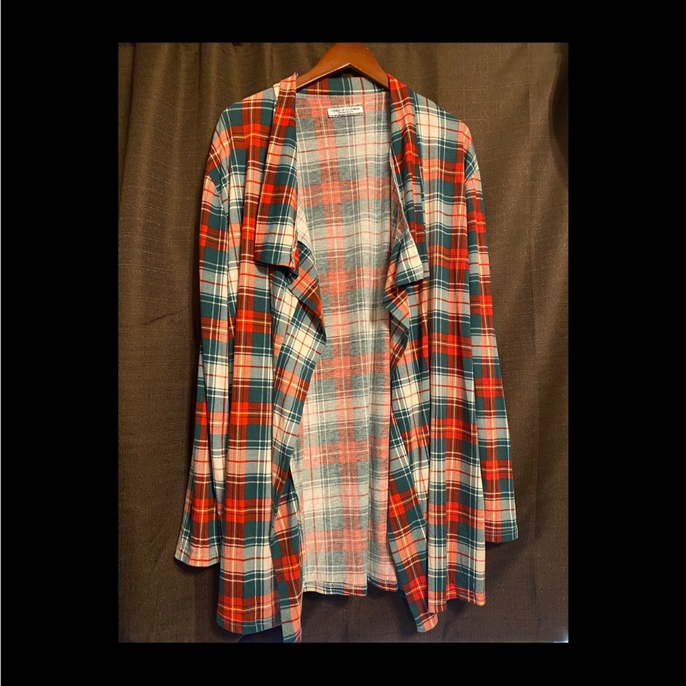 Christmas Plaid Cardigan XL/2XL